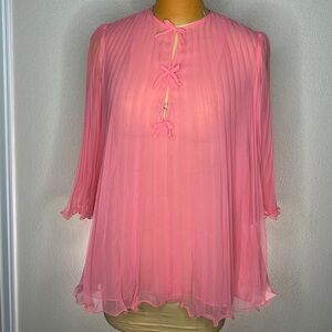 Vintage Accordion Pleat Babydoll Top